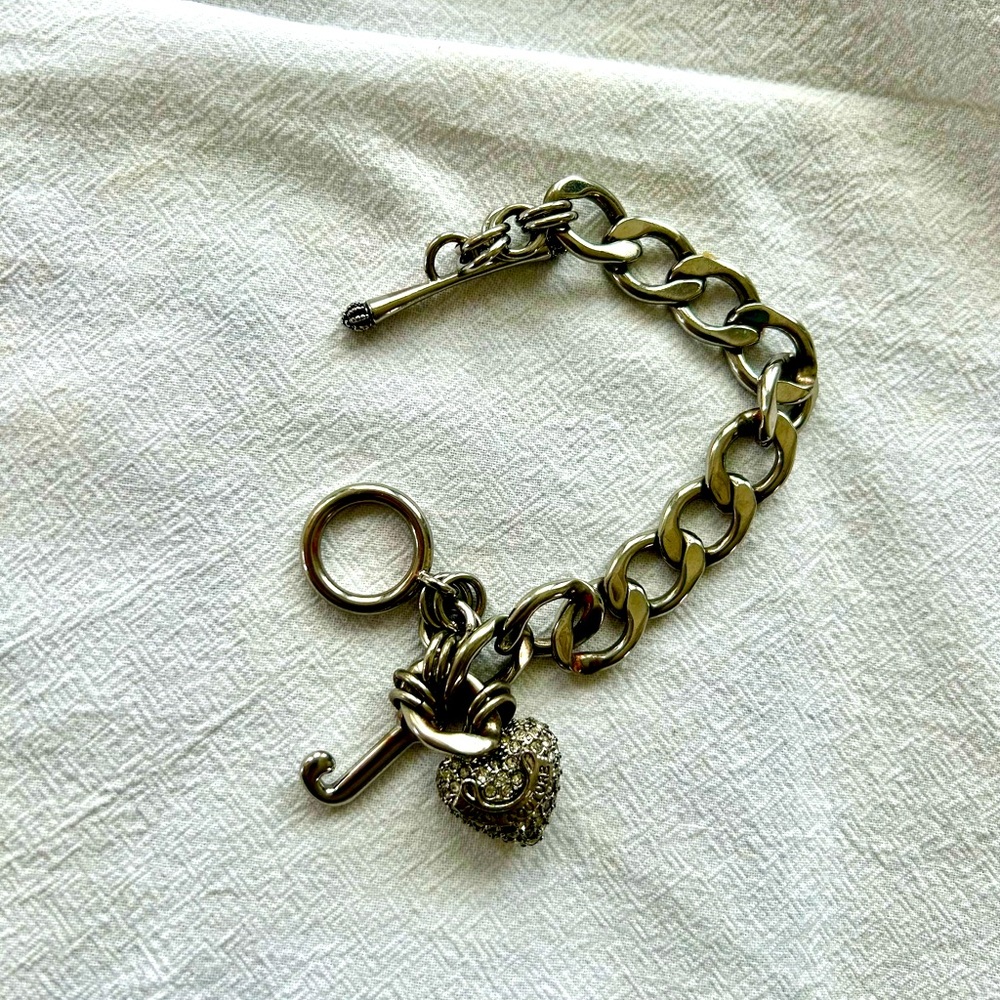 Juicy Couture gunmetal bracelet-Y2K